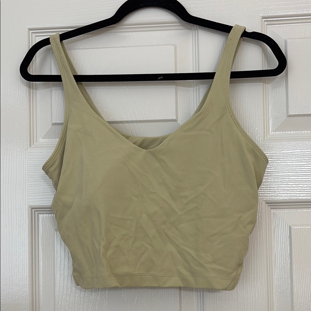 Lululemon Green/Beige Cropped Align Tank Top